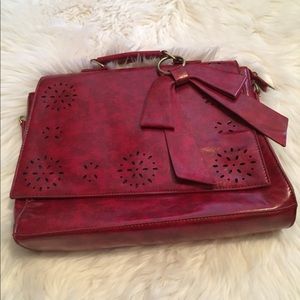 Red multifunctional bag.